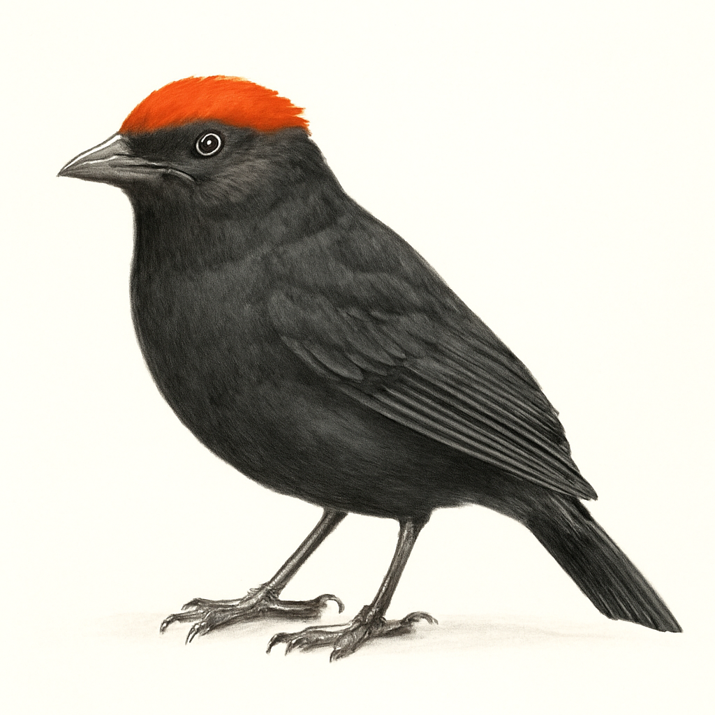 Ruby-crowned Tanager illustration