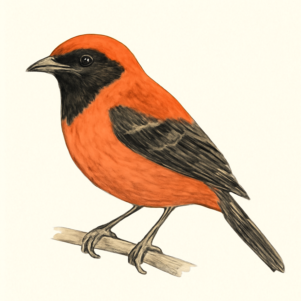Black-throated Shrike-Tanager illustration
