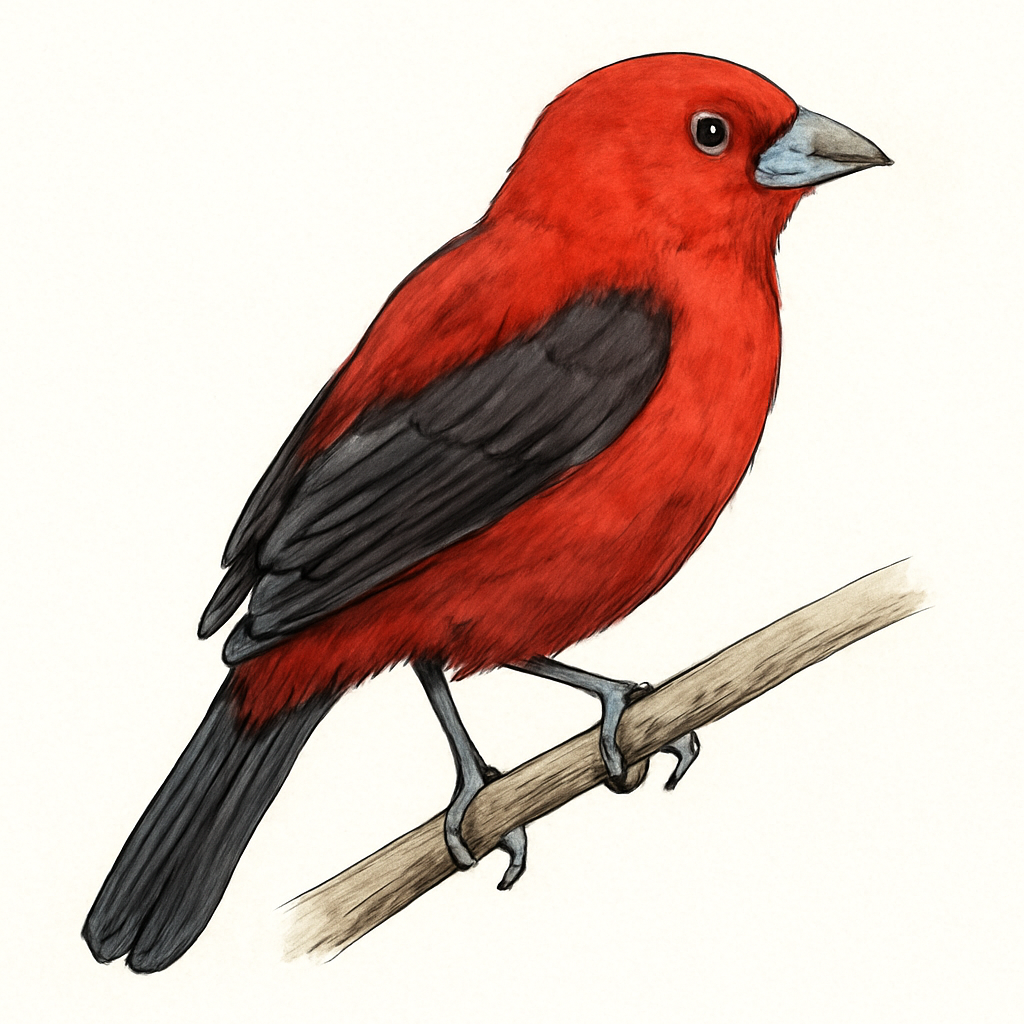 Illustrazione di Brazilian Tanager