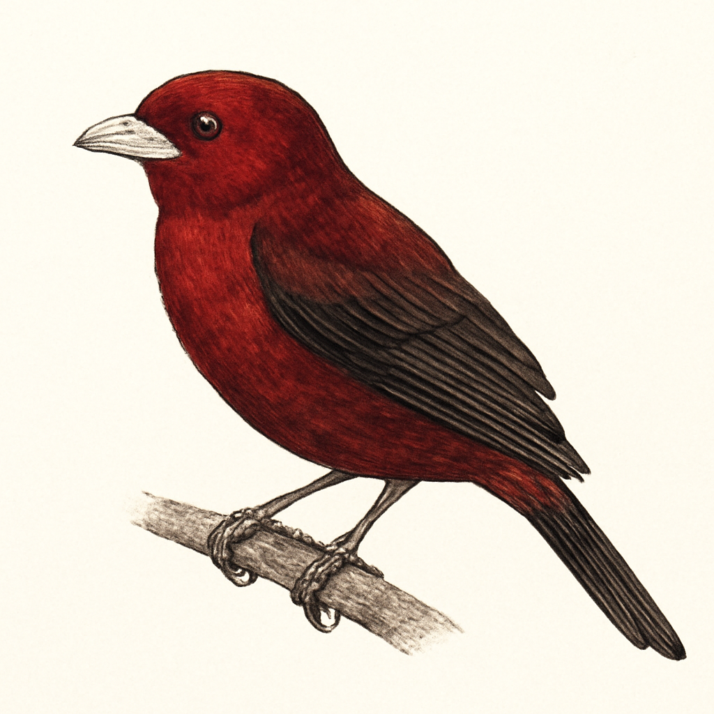 Illustration von Purpurtangare