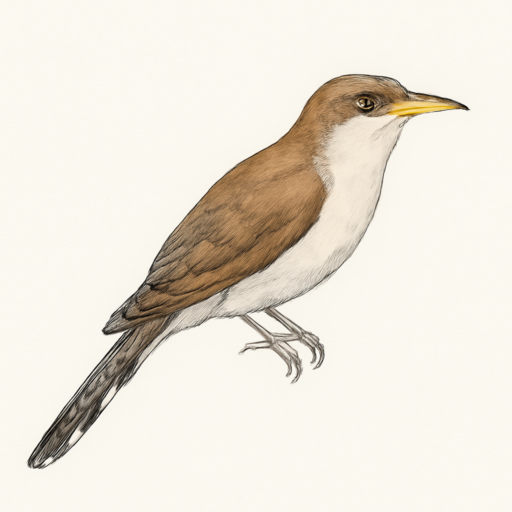 Yellow-billed Cuckoo illustration