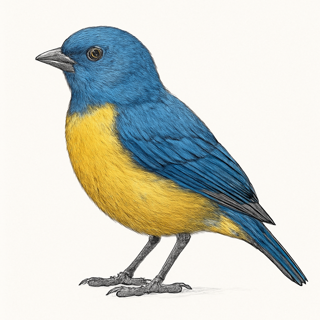 Illustrazione di Blue-and-yellow Tanager