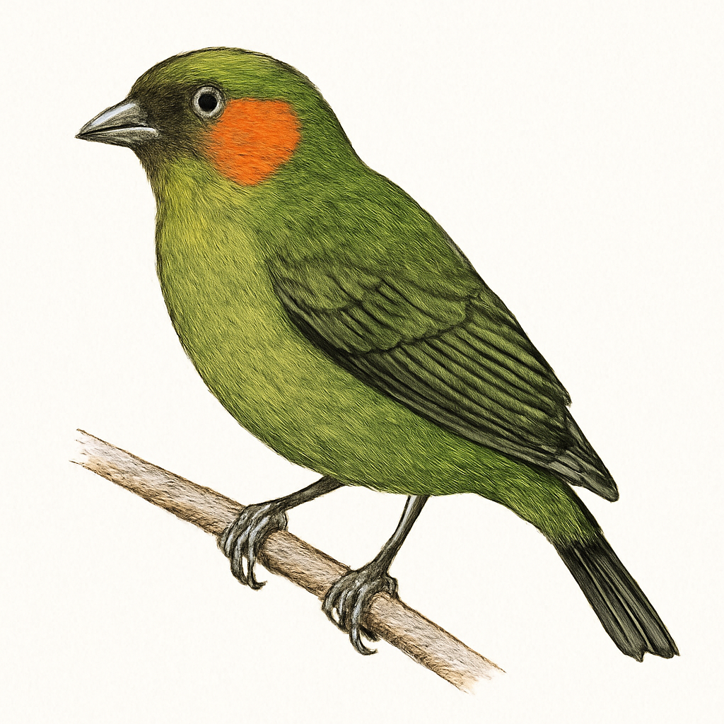 Illustration von Schwarzkehl-Bunttangare