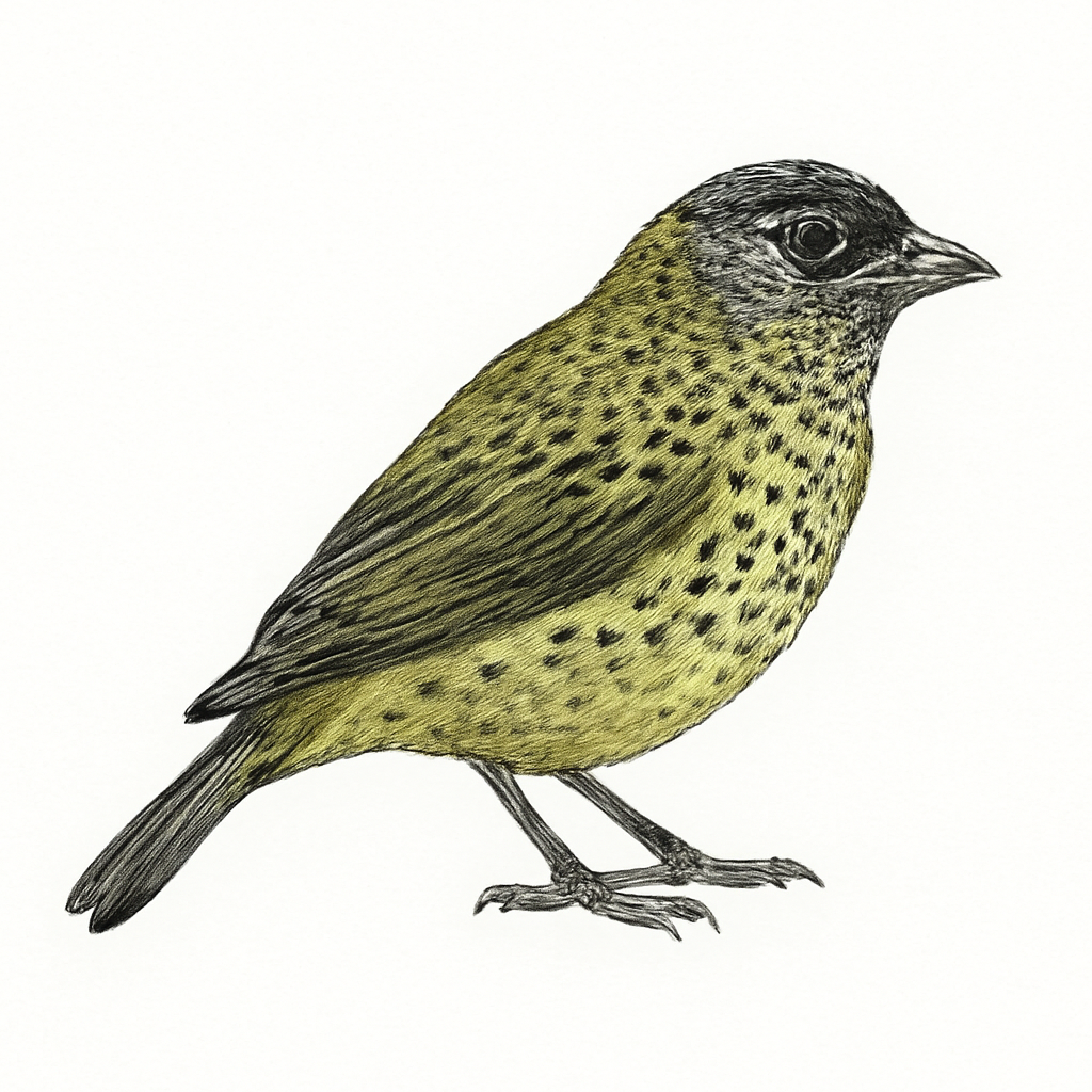 Ilustração de saíra-pintada