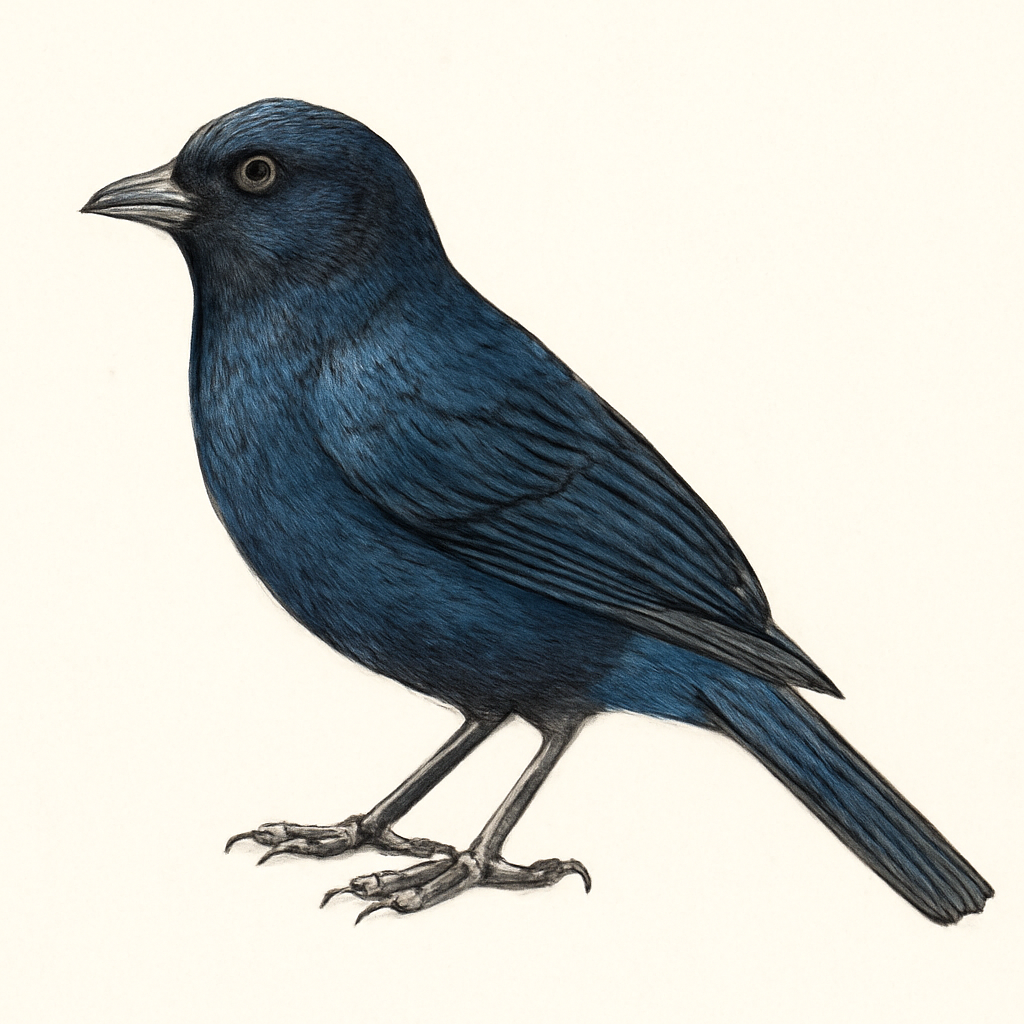 Azure-rumped Tanager illustration