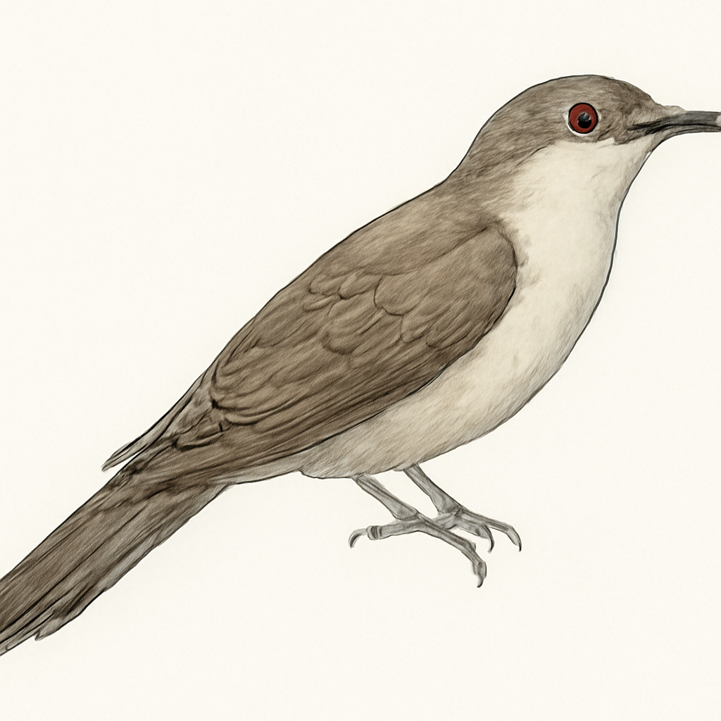 Ilustração de papa-lagarta-de-bico-preto