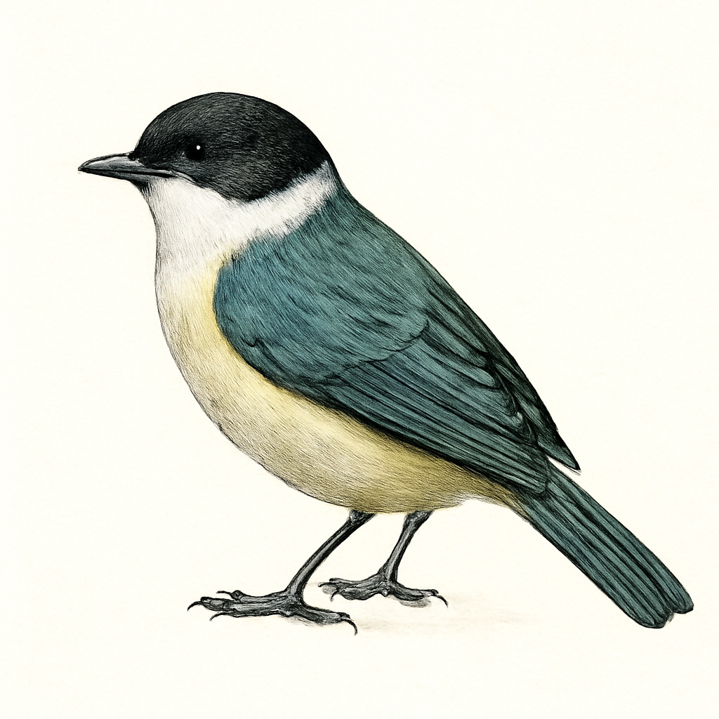 Black-capped Tanager illustration
