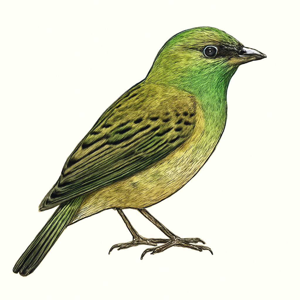 Green-throated Tanager illustration