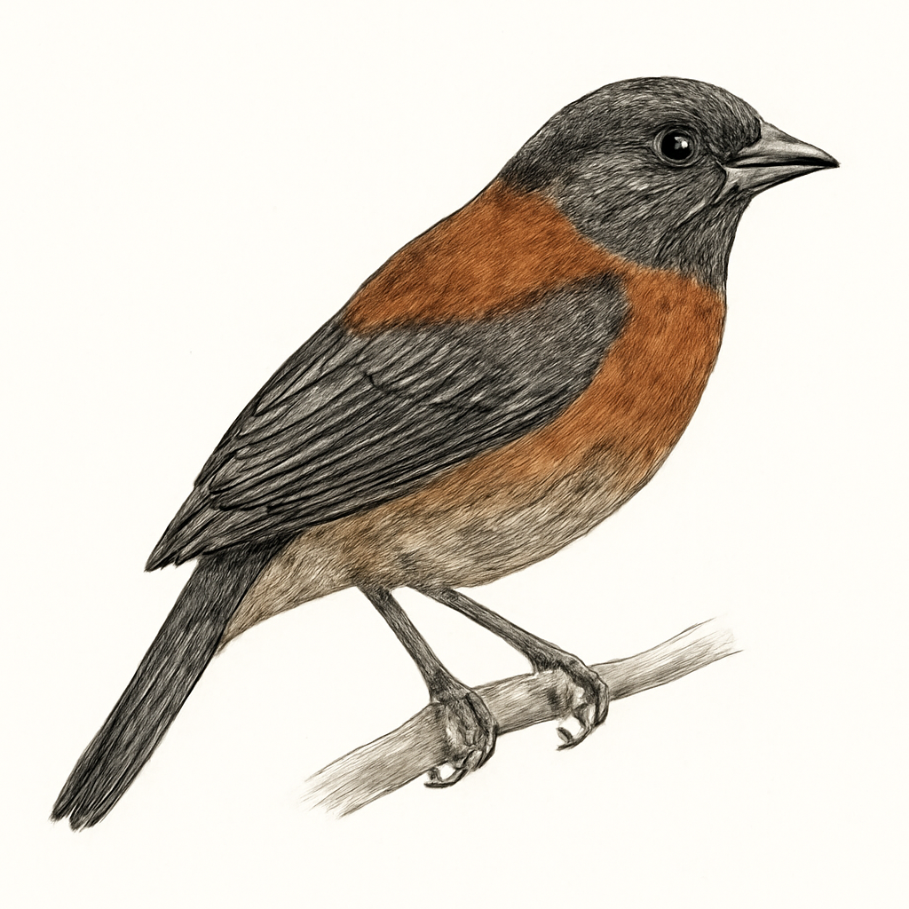 Illustrazione di Chestnut-backed Tanager