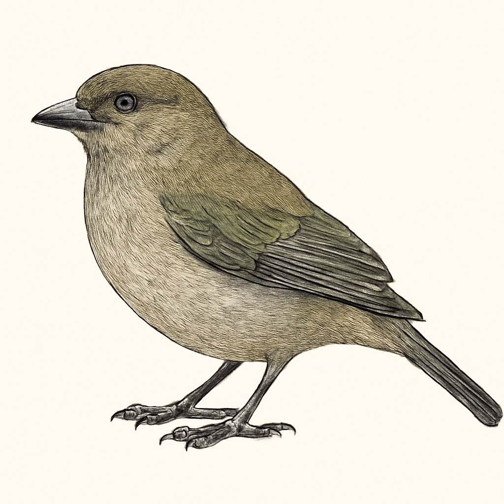 Scrub Tanager illustration