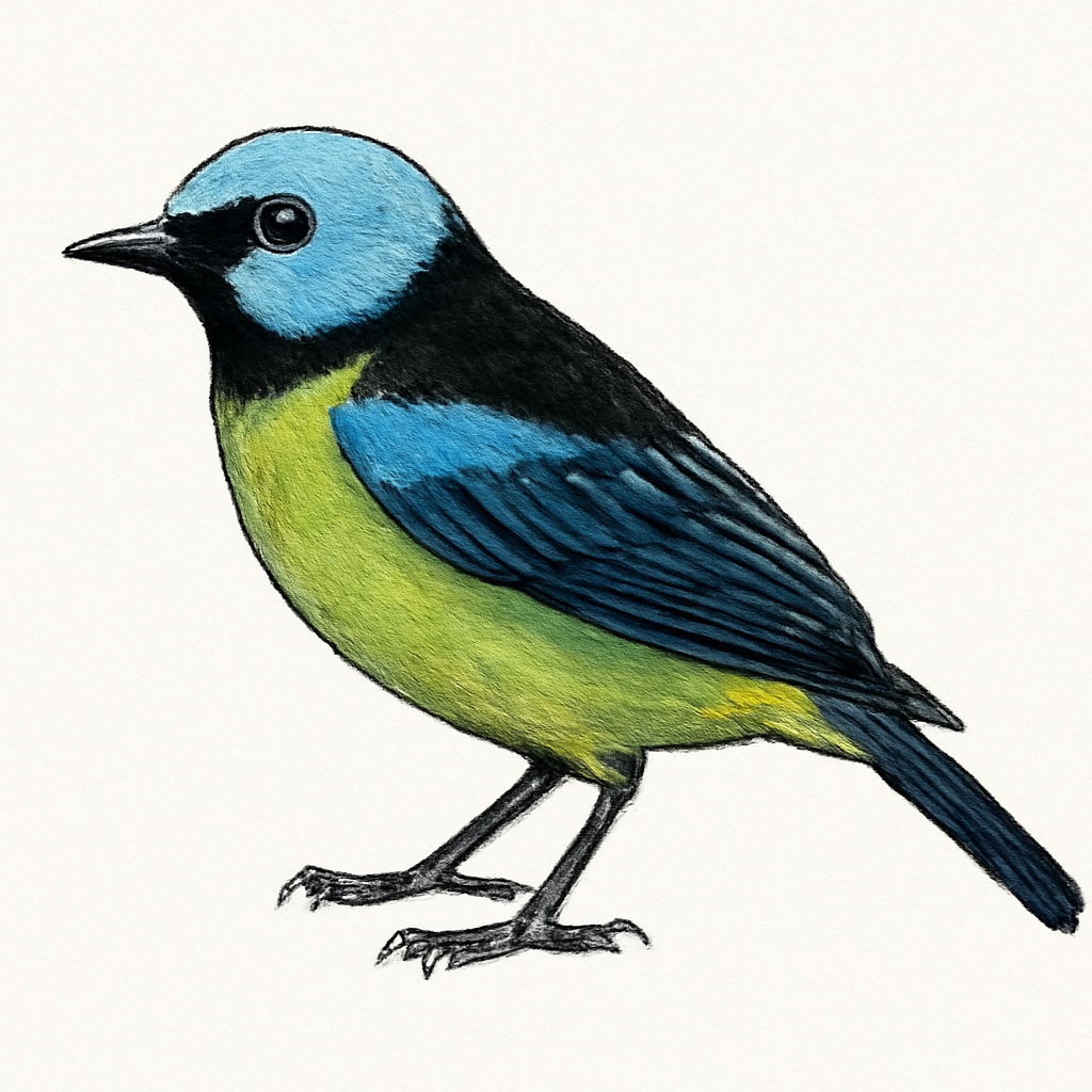 Paradise Tanager illustration