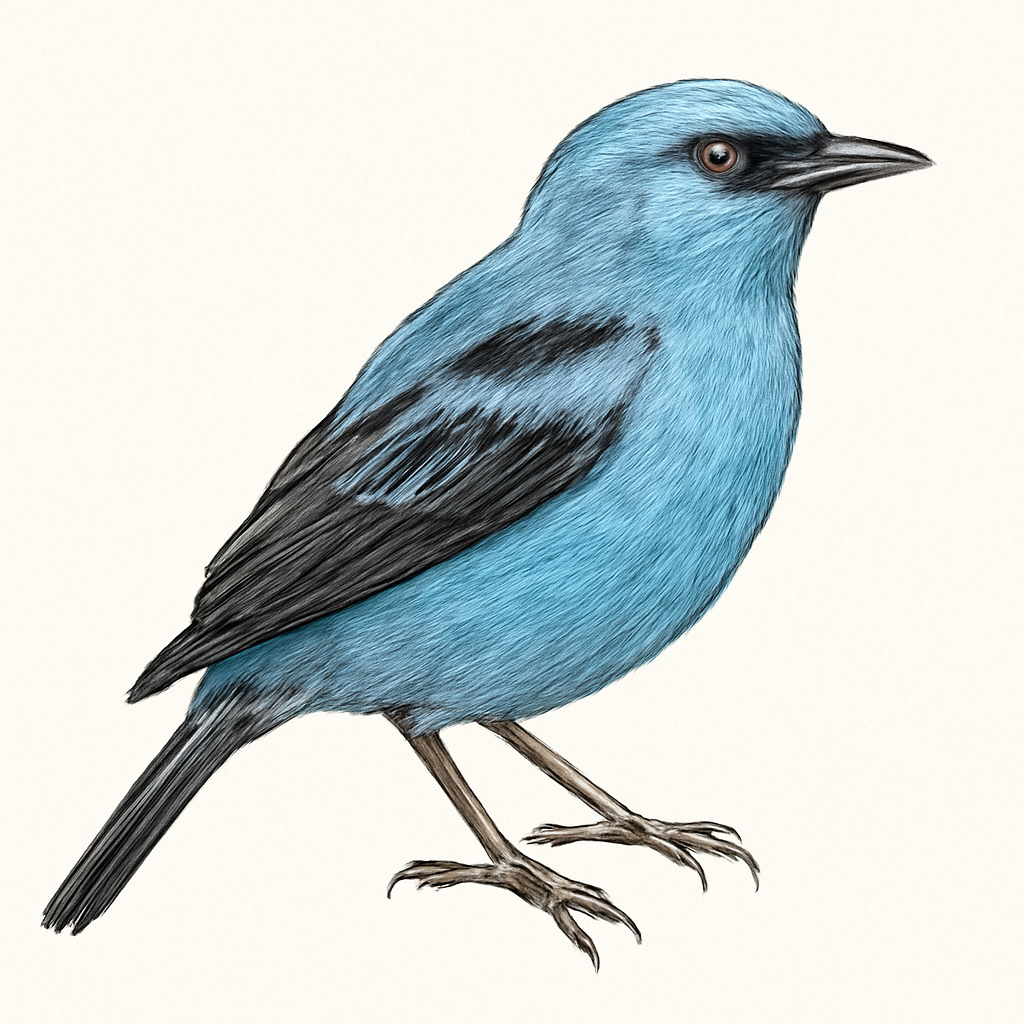 Illustratie van Blauwe pitpit