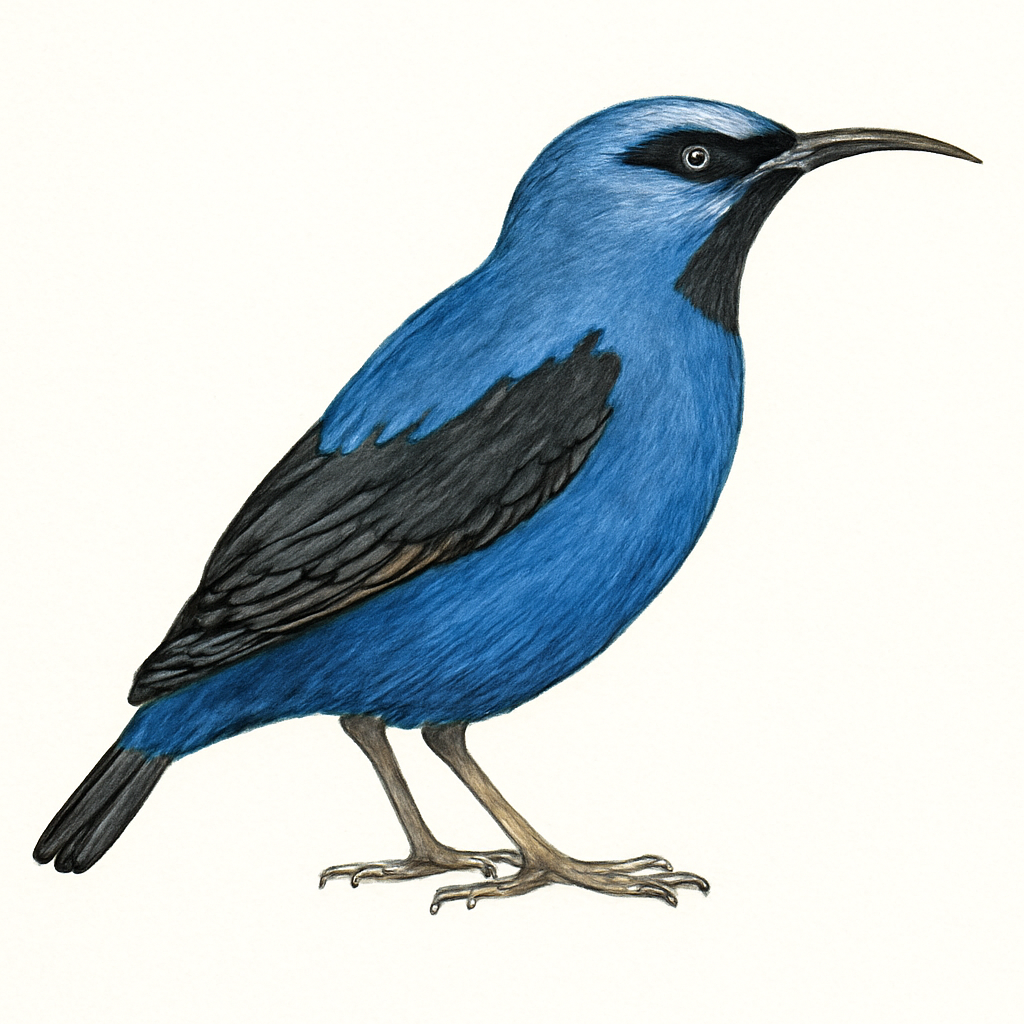 Illustratie van Purpersuikervogel