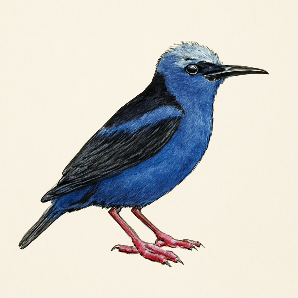 Illustratie van Blauwe suikervogel