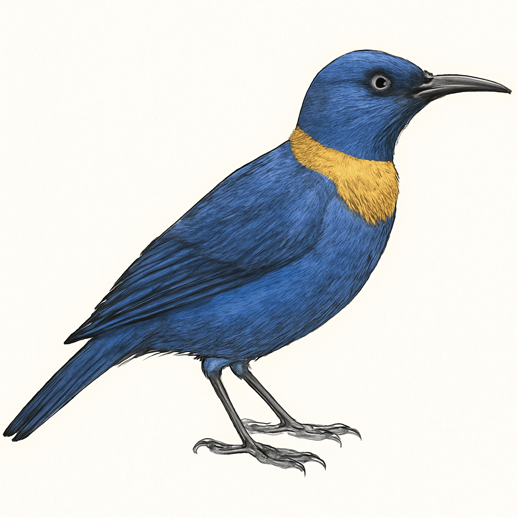 Golden-collared Honeycreeper illustration