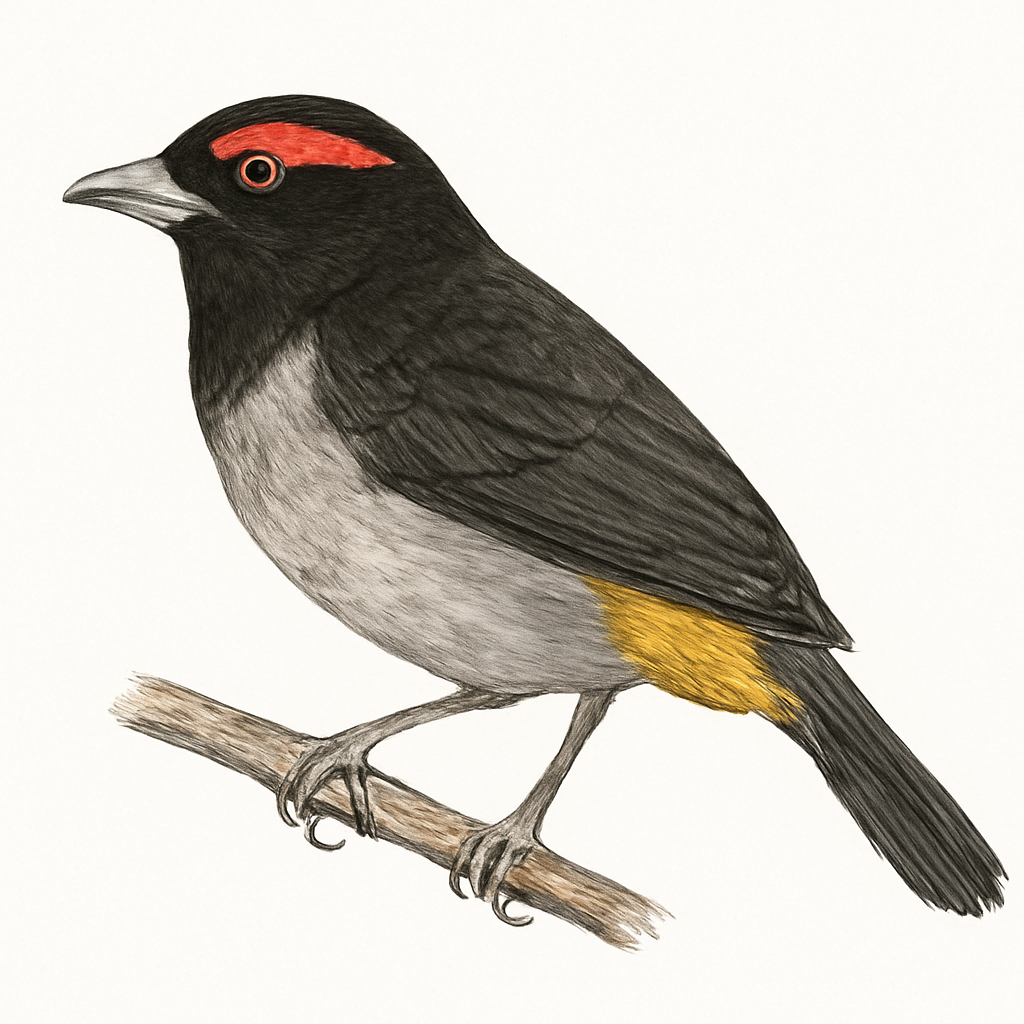 Illustration von Rotbrauentangare