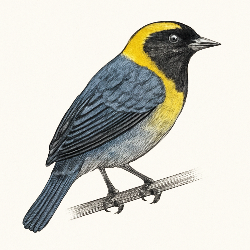 Yellow-backed Tanager illustration
