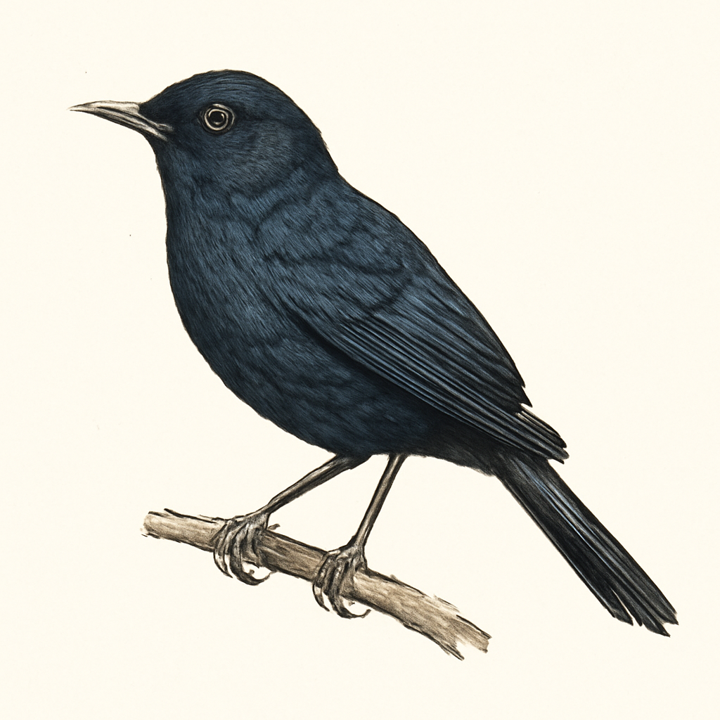 Glossy Flowerpiercer illustration