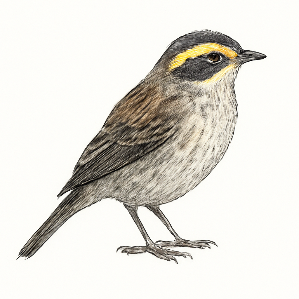 Yellow-bridled Finch illustration