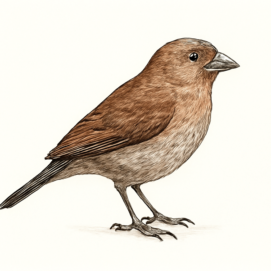 Illustration von Kurzschwanz-Ammertangare