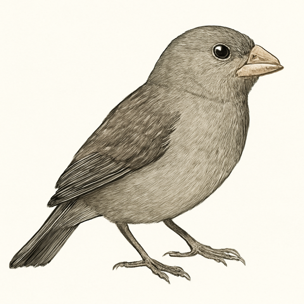 Ilustração de peg-billed finch