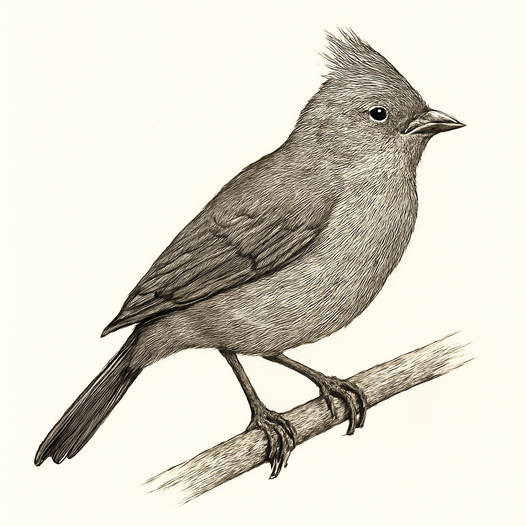 Ilustração de gray-crested finch
