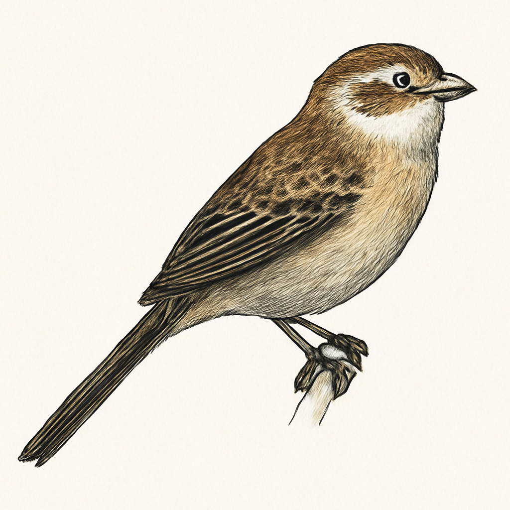 Illustrazione di Long-tailed Reed Finch