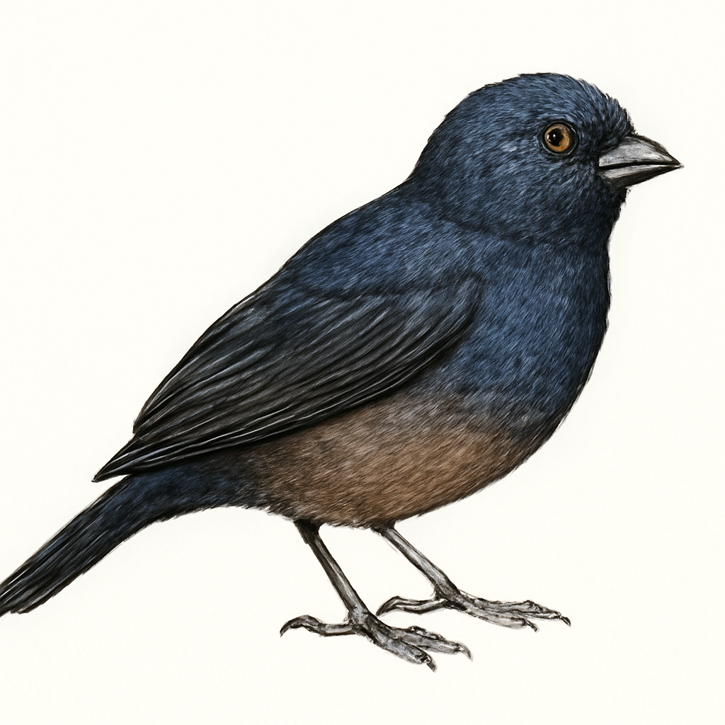 Blue-black Grassquit illustration