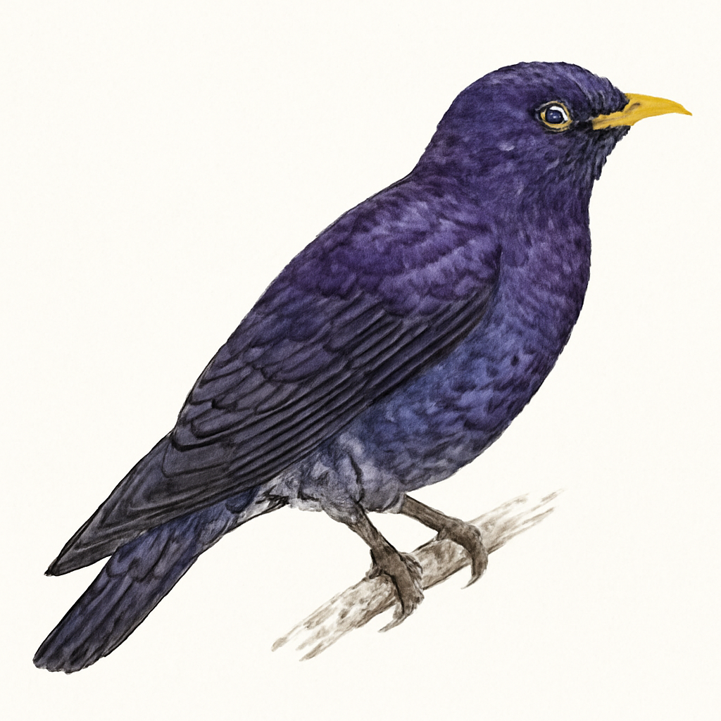 Ilustración de Cuclillo Violeta