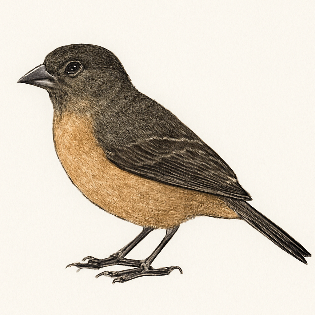 Illustration von Ockerbrustspelzer