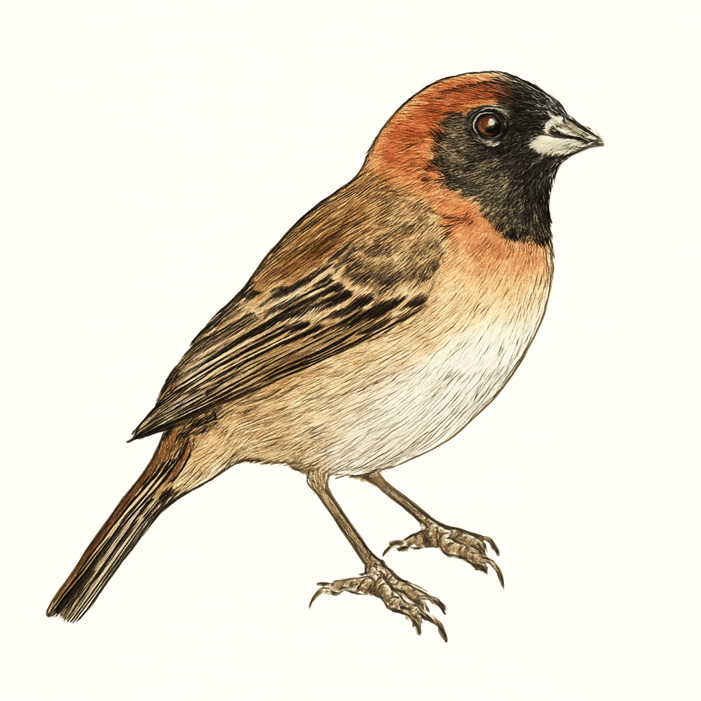 Illustrazione di Dark-throated Seedeater