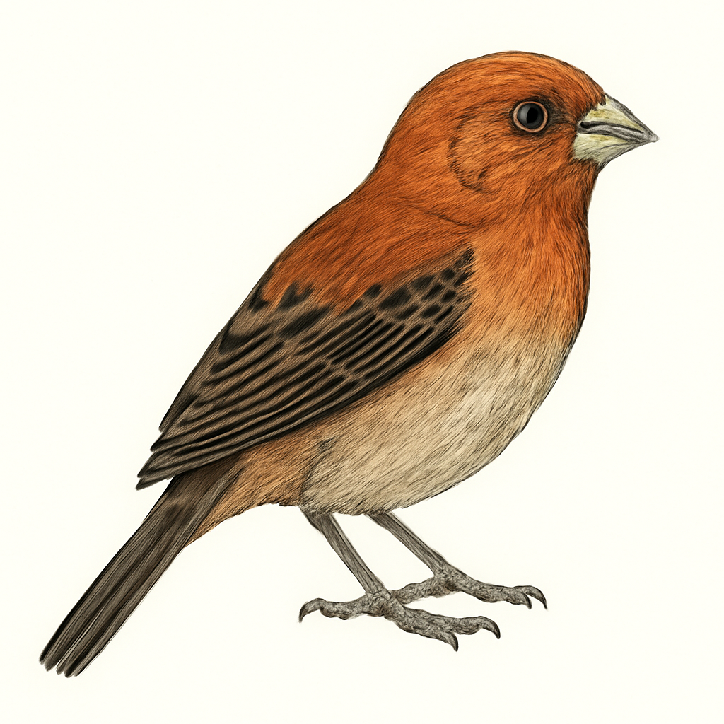 Illustrazione di Chestnut Seedeater