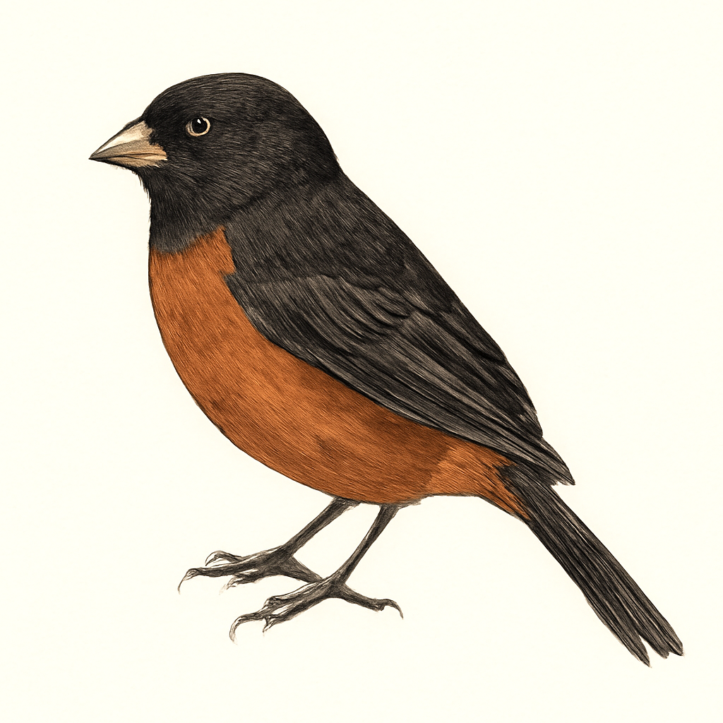 Illustrazione di Chestnut-bellied Seed-Finch