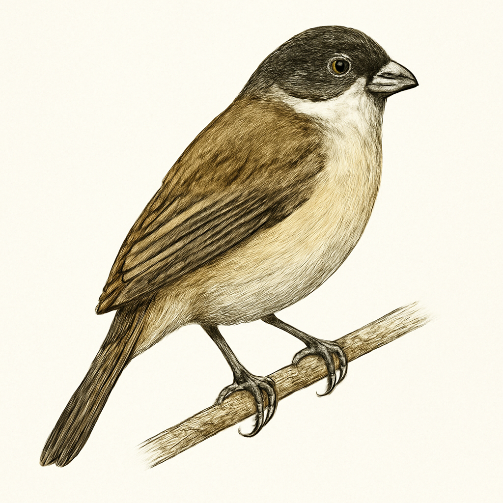 Morelet's Seedeater illustration