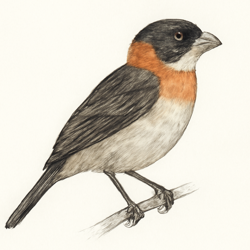Illustrazione di Rusty-collared Seedeater