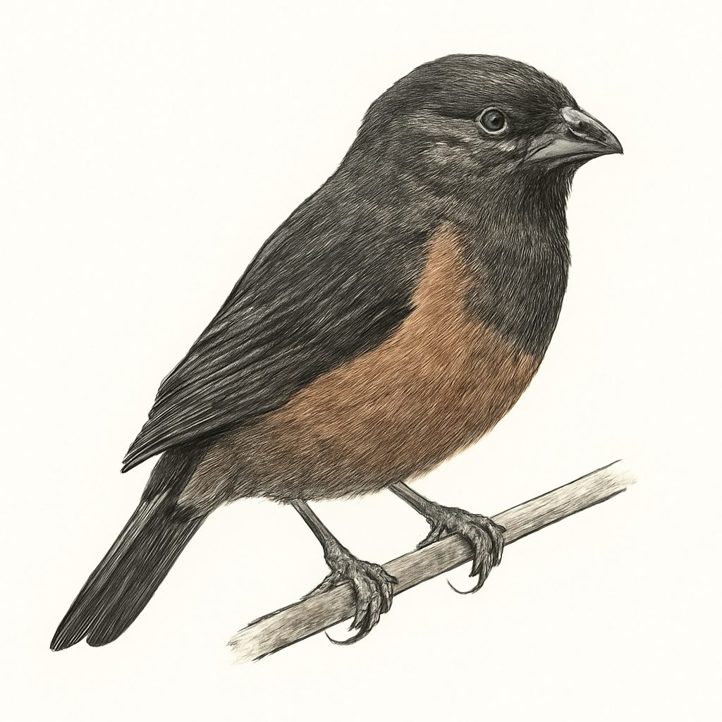 Ilustração de lesser antillean bullfinch