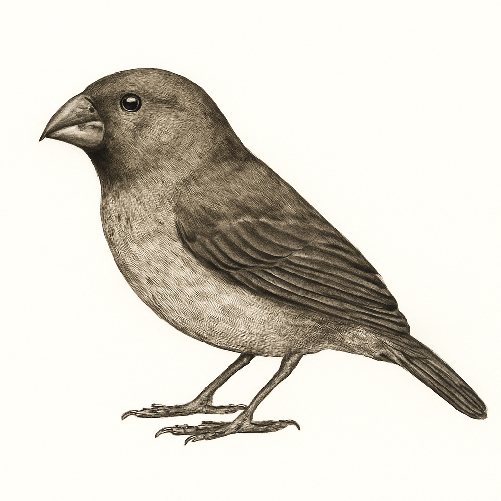 Illustration de Géospize crassirostre
