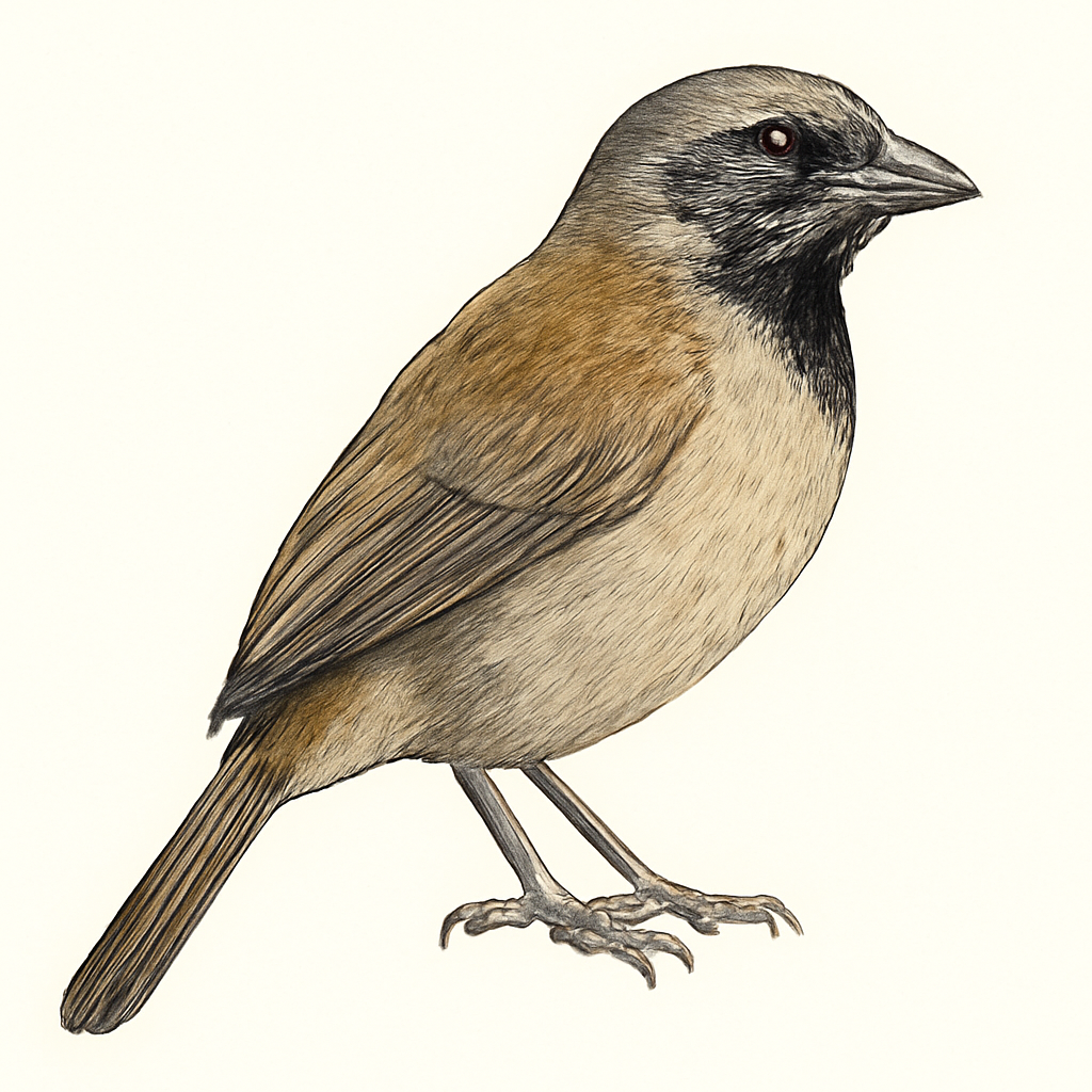Illustration de Saltator à gorge noire