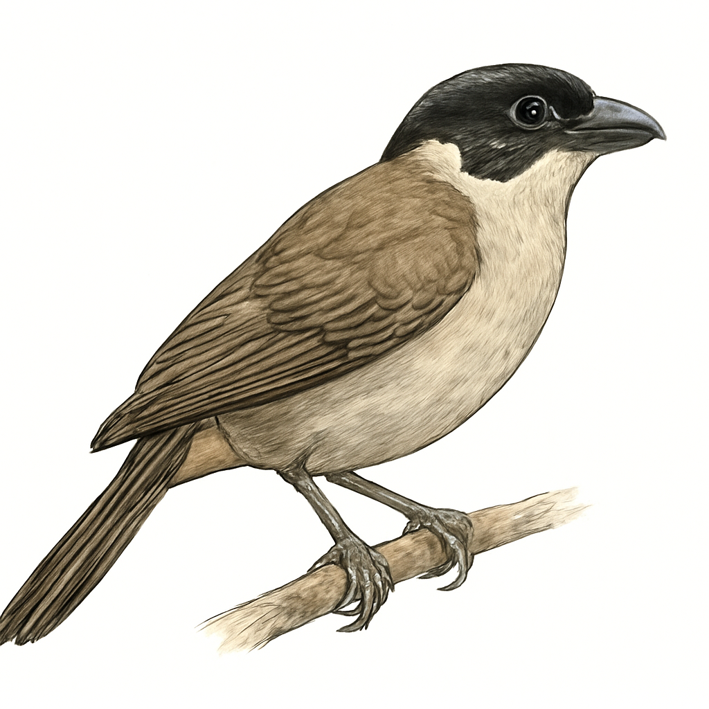 Ilustração de black-headed saltator