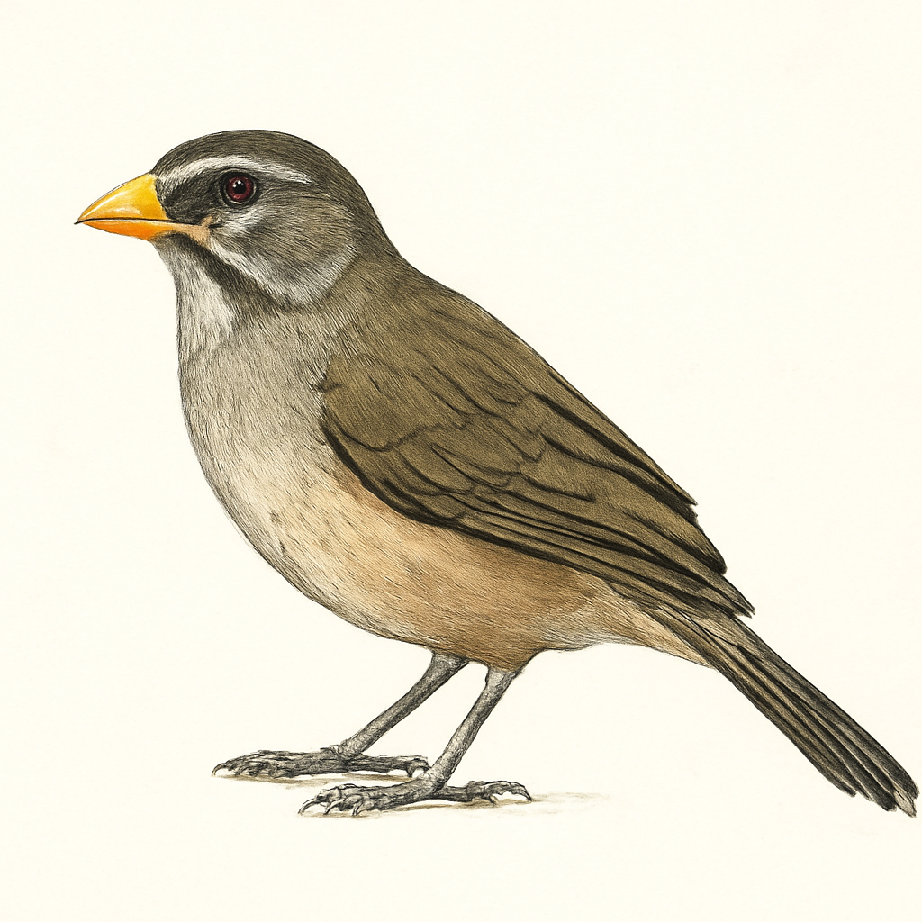 Illustrazione di Golden-billed Saltator