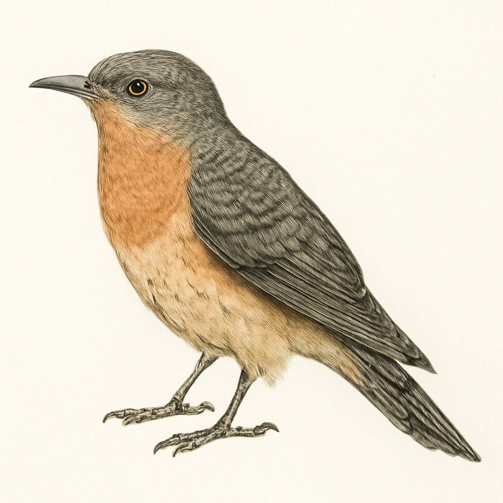 Ilustração de chestnut-breasted cuckoo