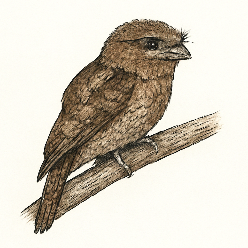 Ilustração de hodgson's frogmouth