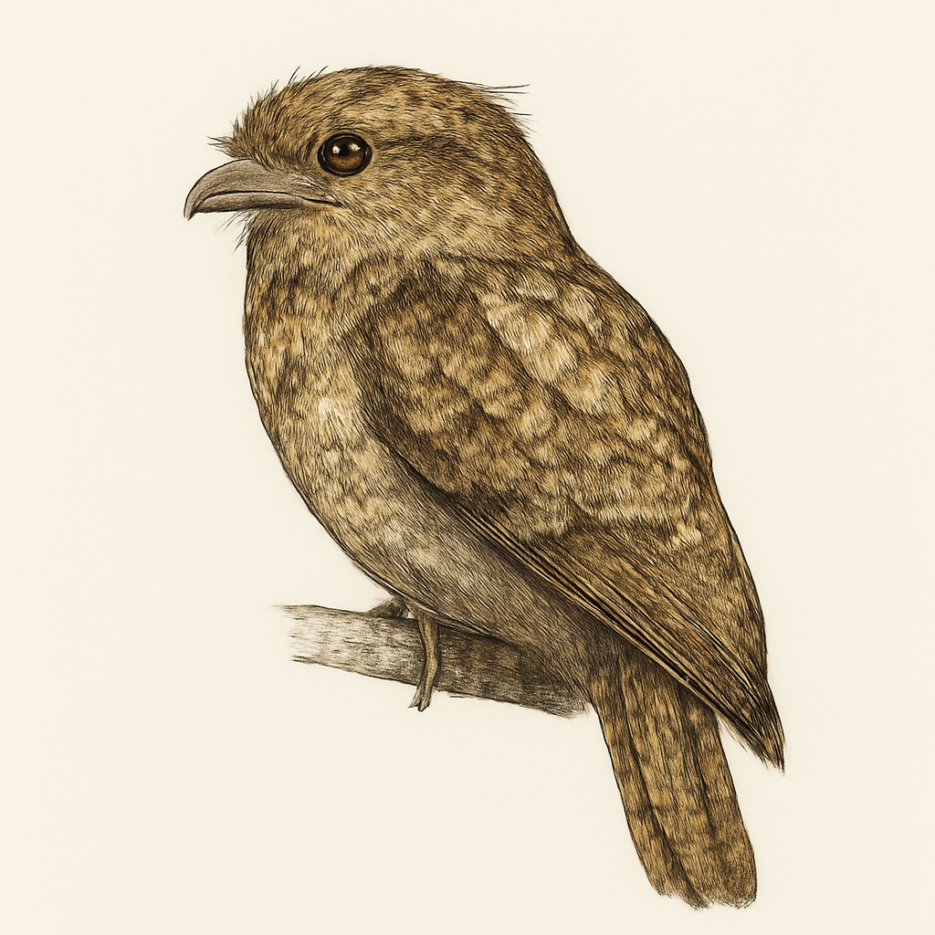 Ilustração de blyth's frogmouth