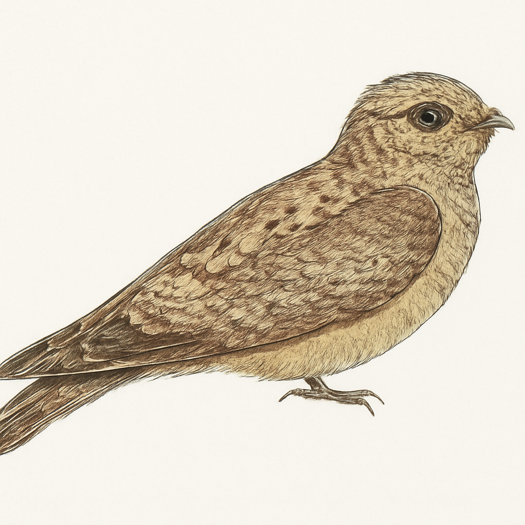 Illustration von Flussnachtschwalbe