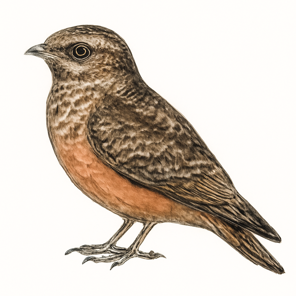 Illustration de Engoulevent à ventre roux
