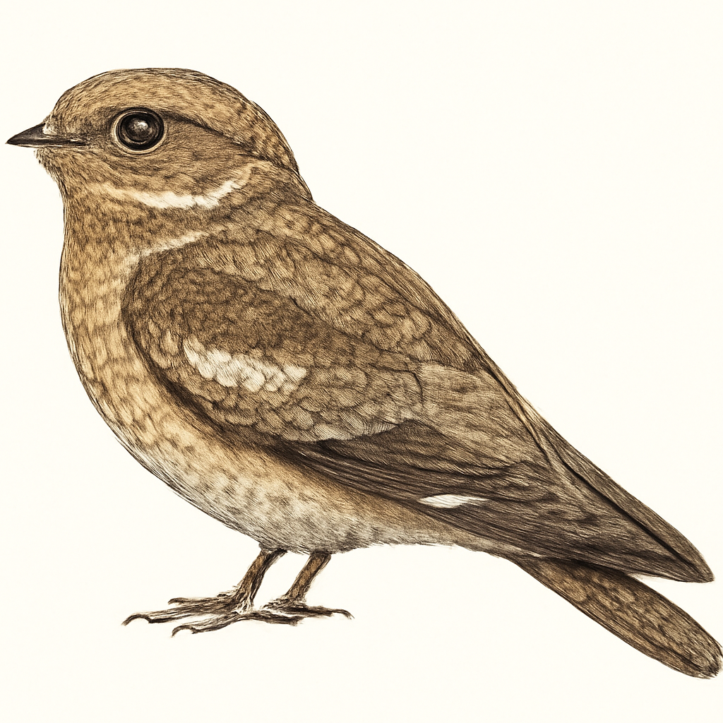 Illustration von Weißflügel-Nachtschwalbe
