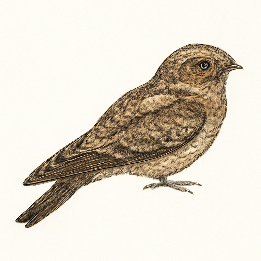 Illustrazione di Silky-tailed Nightjar
