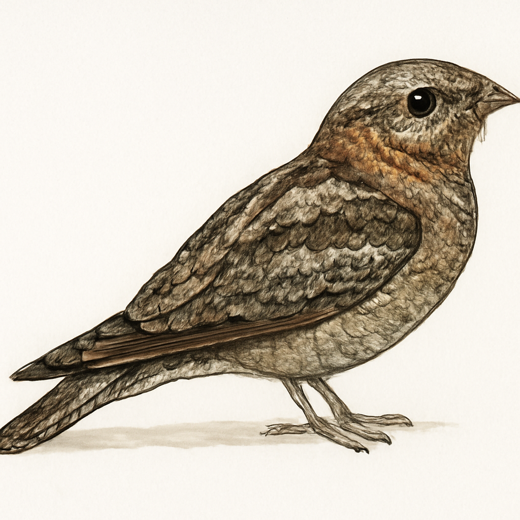Illustration de Engoulevent à collier roux