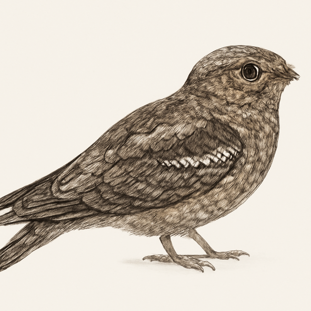 Illustration von Graunachtschwalbe