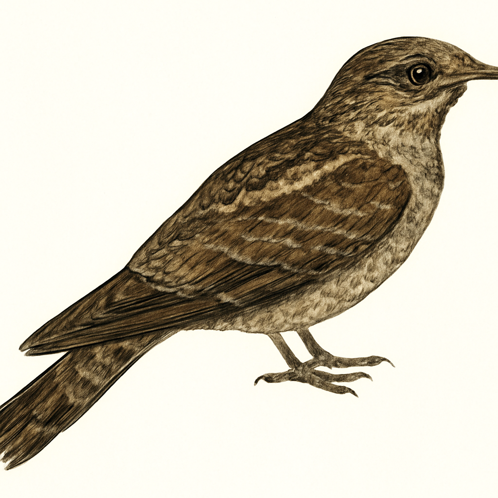 Ilustração de noitibó-de-cauda-larga
